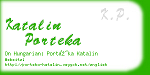 katalin porteka business card